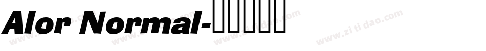 Alor Normal字体转换